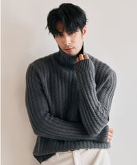 sweater turtleneck cashmere shirt /2color　SH2683