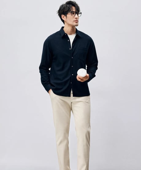 knit wool casual shirt　SH2430
