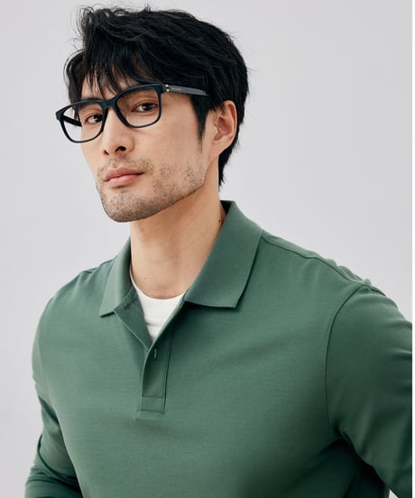 fake two piece polo shirt /2color　SH2660