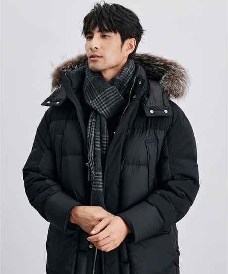 silver fox fur down jacket　SH2410