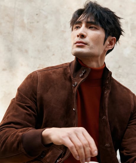 suede leather jacket lamb leather 100%　SH2394