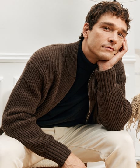 knitted jacket wool 100% /2color　SH2560