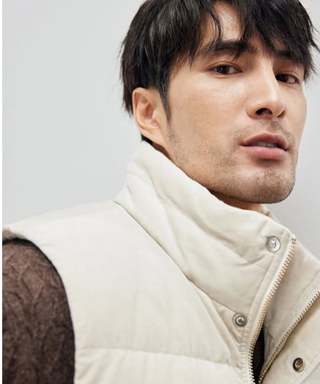 stand collar down vest jacket　SH2186