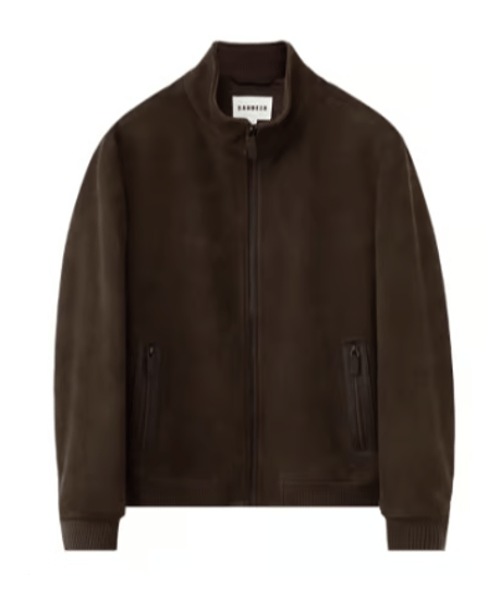 suede leather jacket with white goose down /2color　SH2594