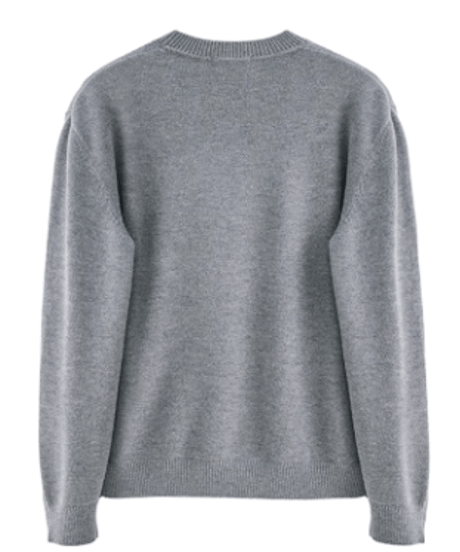 round neck sweater in wool /2color　SH2638