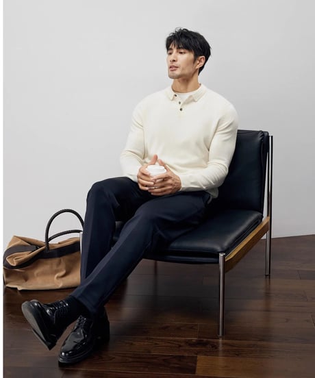 cashmere sweater in original color /2color　SH2215