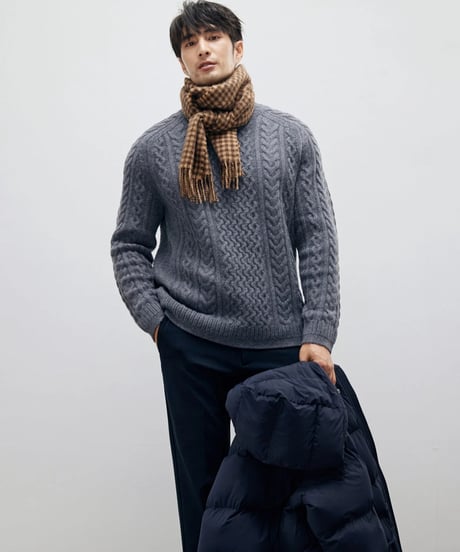 wool high neck sweater /2color　SH2195