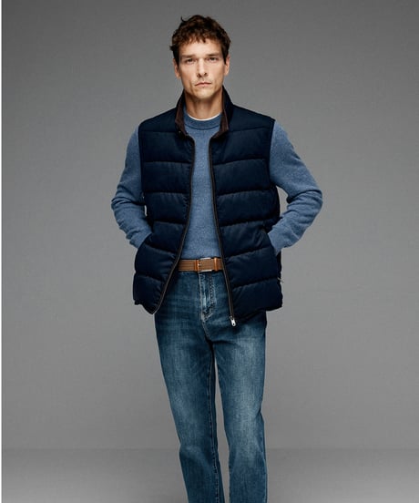 down jacket vest wool white goose /2color　SH2621