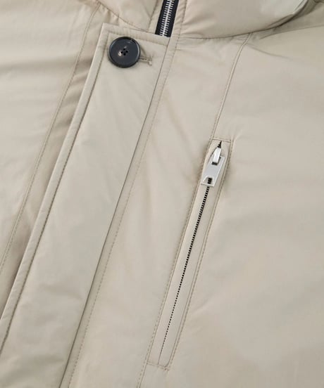 white duck down mid length coat　SH2188