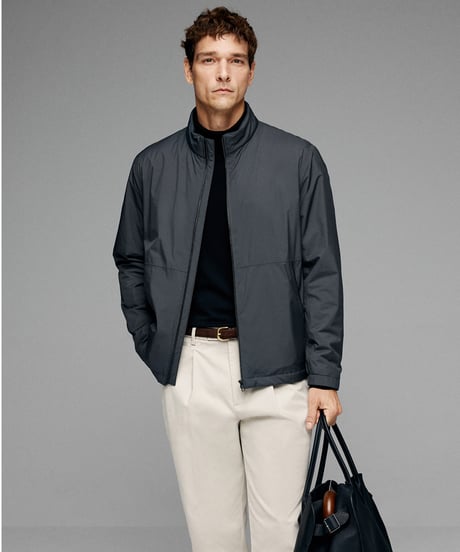 stand collar jacket zipper /2color　SH2650