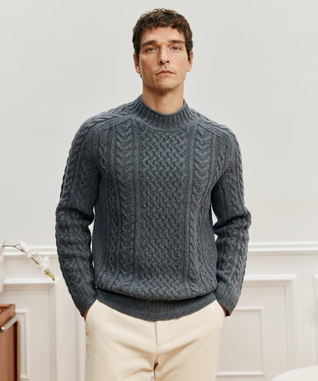 half turtleneck sweater in wool　SH2687