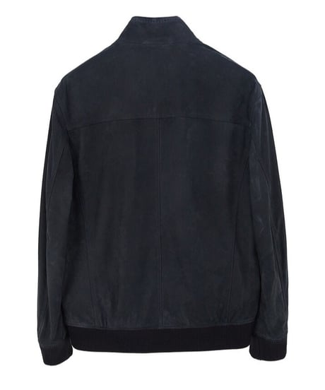 stand collar suede leather jacket 100%　SH2350