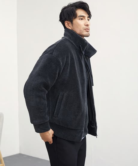 stand collar jacket wool 100%　SH2425