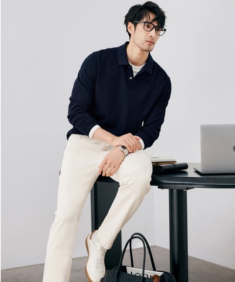 fake two piece polo shirt /2color　SH2660