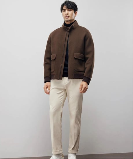 wool stand collar jacket /2color　SH2218