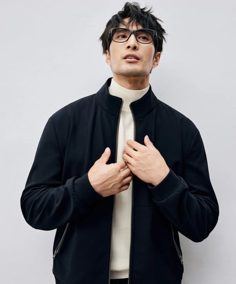 velvet stand-up collar zip-up jacket　SH2438