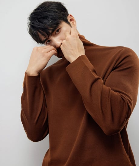 wool turtleneck sweater /4color　SH2213
