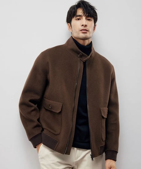 wool stand collar jacket /2color　SH2218