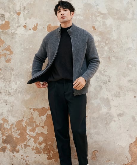 knit cardigan jacket wool 100% /2color　SH2387