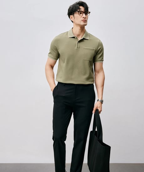 mulberry silk polo shirt /2color　SH2473