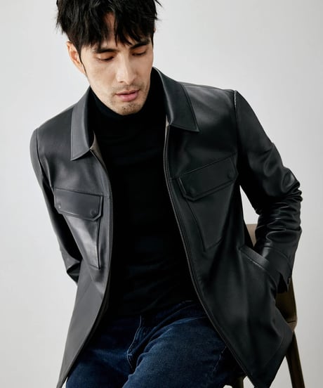 sheepskin leather jacket　SH2272