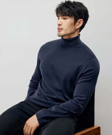 wool turtleneck sweater /4color　SH2213