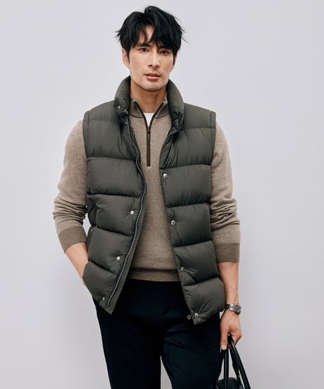 down jacket vest white goose /2color　SH2597