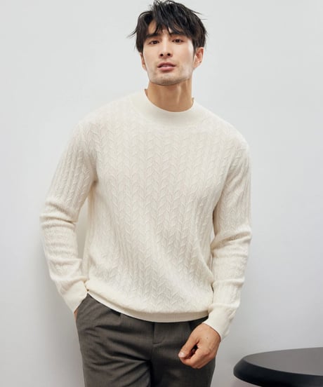 cashmere high neck sweater /2color　SH2178