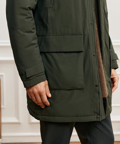 down jacket hood medium white goose /2color　SH2698