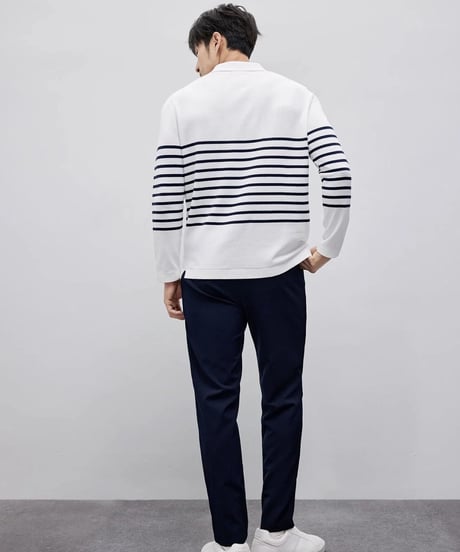 striped V neck sweater　SH2148