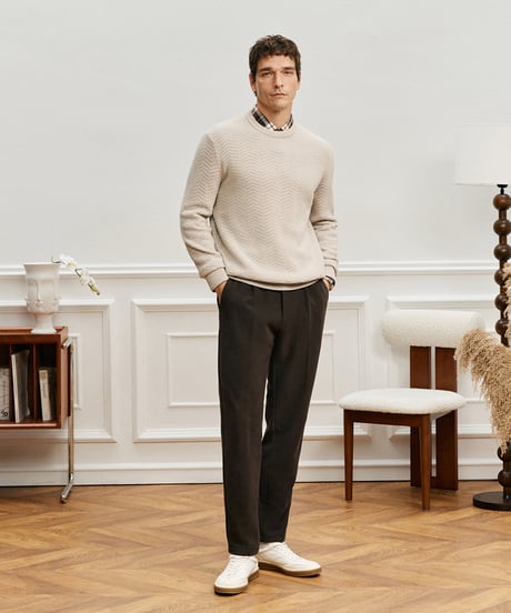 sweater cashmere shirt round neck /2color　SH2576