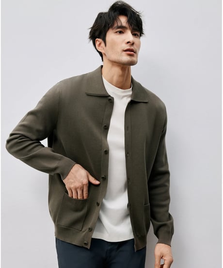 cotton knit cardigan jacket /2color　SH2463