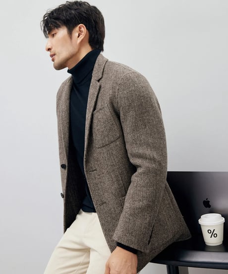 herringbone wool casual jacket /2color　SH2198