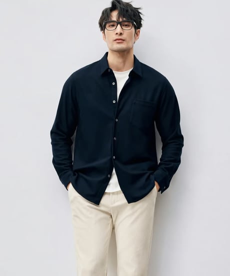 knit wool casual shirt　SH2430