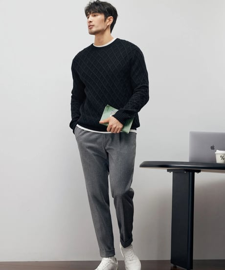 wool round neck sweater /2color　SH2211