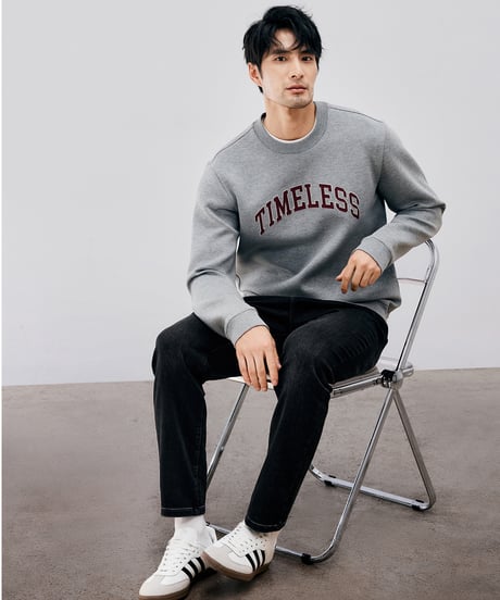 round neck sweatshirt /2color　SH2663