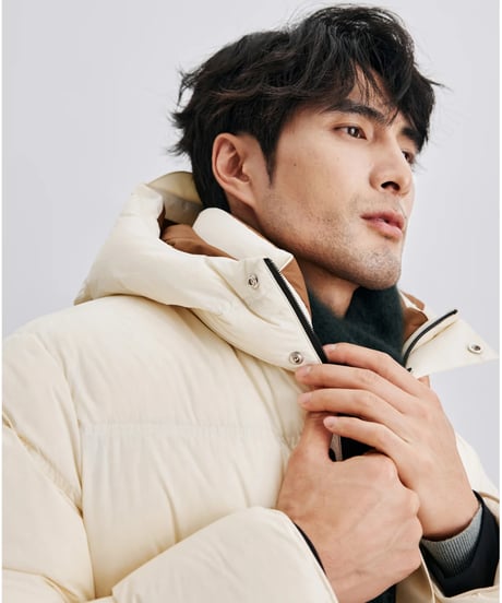 white duck short down jacket /2color　SH2411