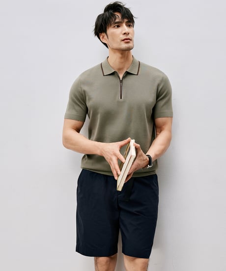 half-zip polo shirt /2color　SH2533