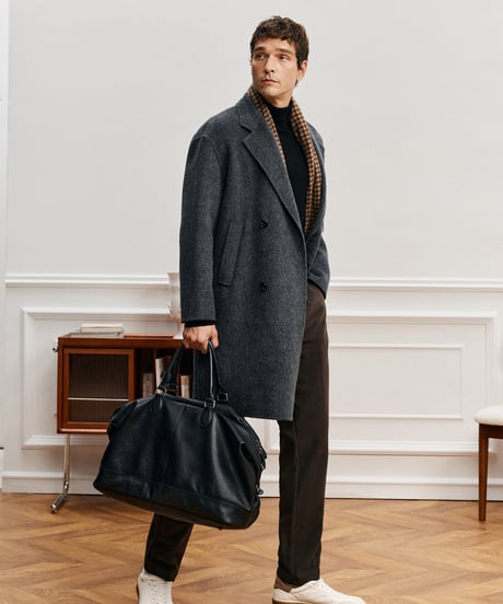 wool coat in mulberry silk /2color　SH2602