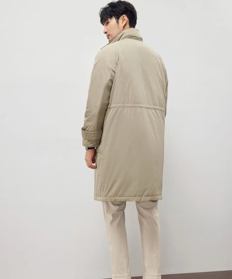 white duck down mid length coat　SH2188