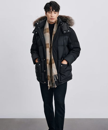 silver fox fur down jacket　SH2410