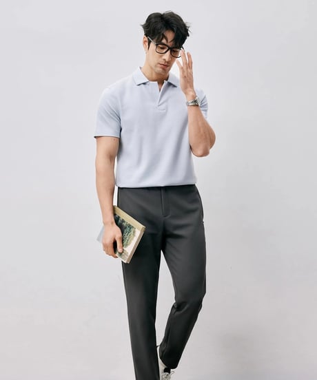 supima cotton lapel t-shirt /3color　SH2486