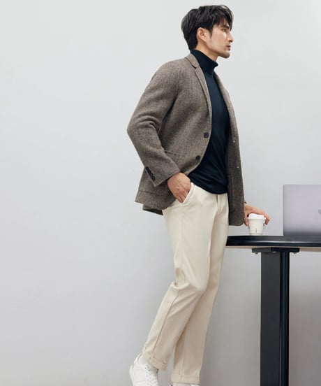 herringbone wool casual jacket /2color　SH2198