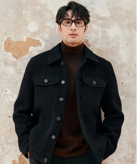 merino wool turtleneck sweater /4color　SH2386