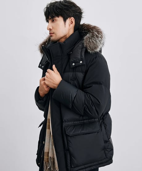 silver fox fur down jacket　SH2410