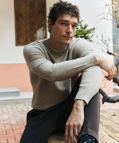 round neck sweater cashmere 100%　SH2691
