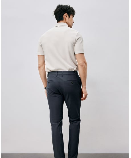 cotton piqué slim shirt /2color　SH2488