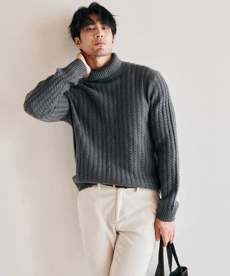 sweater turtleneck cashmere shirt /2color　SH2683