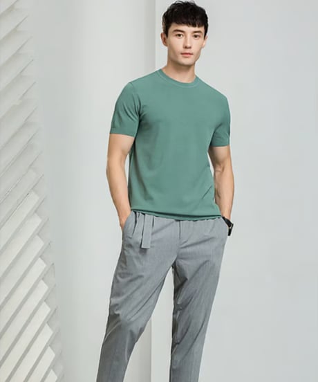 round neck pile t-shirt /6color　SH2419