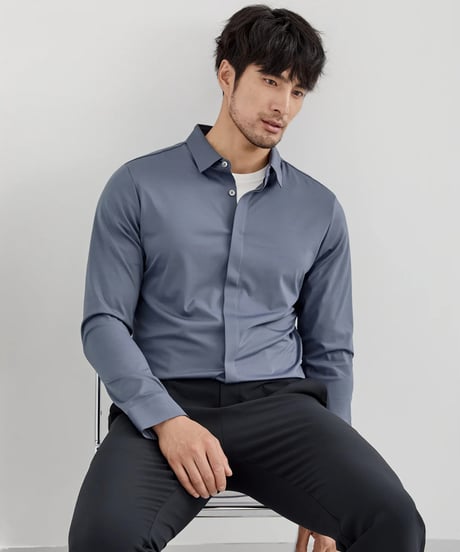 easy care casual shirt /4color　SH2376